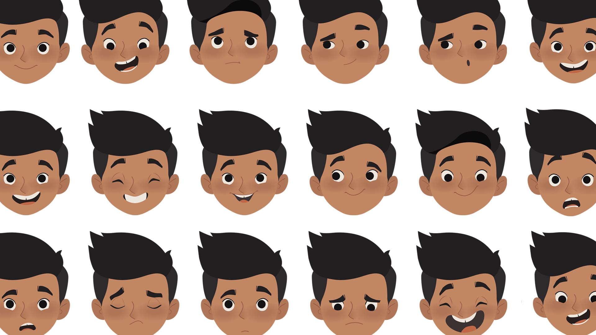 Facial expressions for character animation