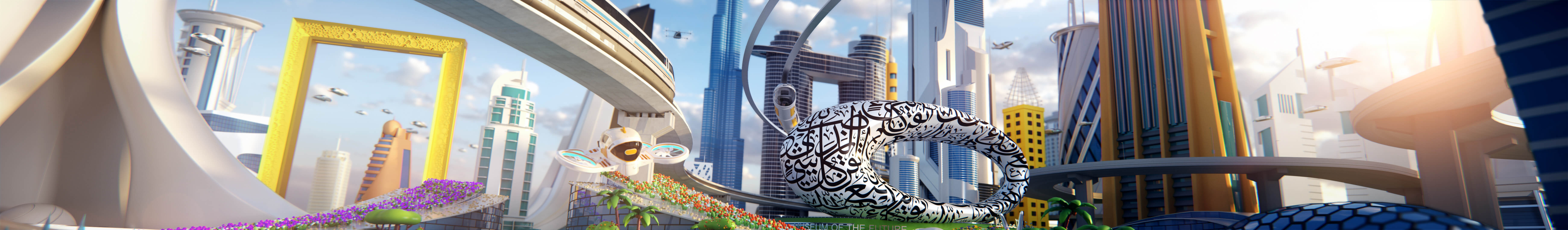 3D animation Dubai futuristic drone