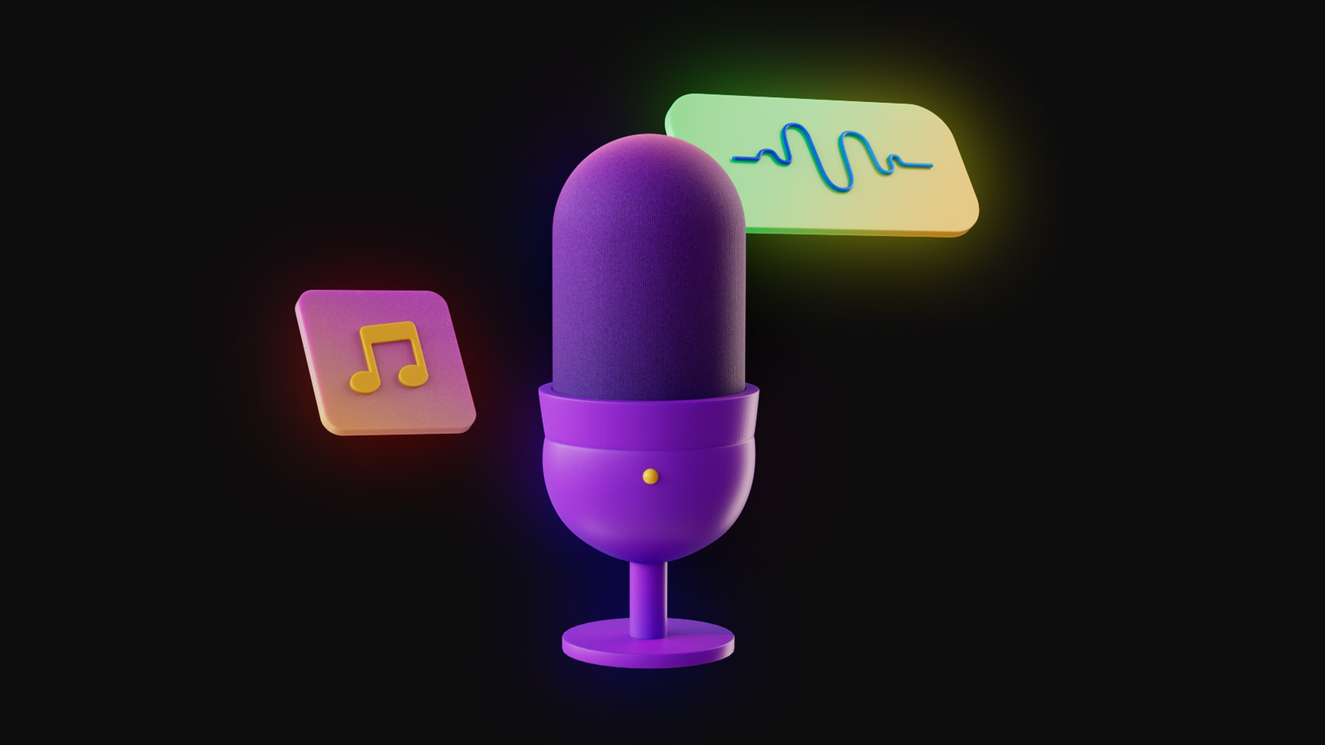 Voice over recording 3D icon