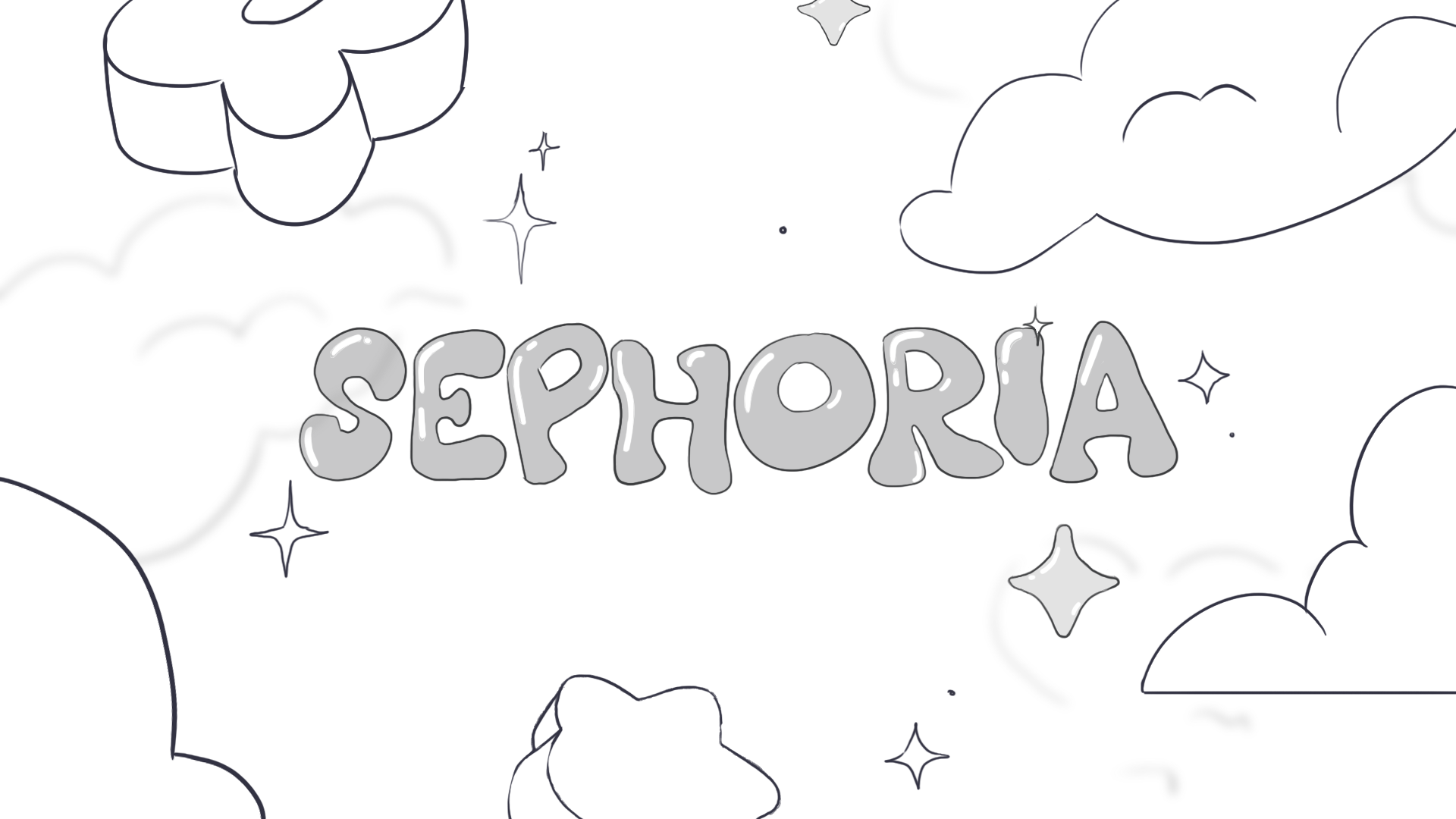 Opening title for Sephora announcement video storyboard sketch 